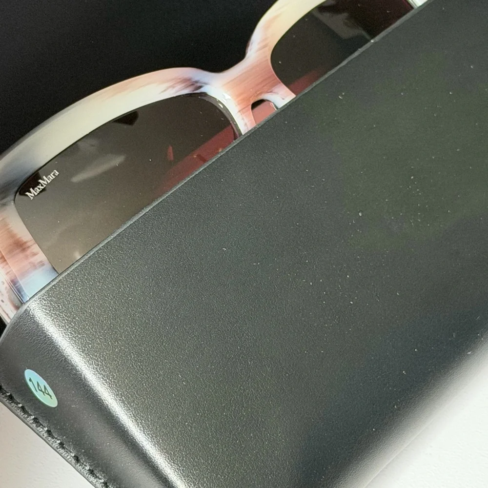 Max Mara Marbled Sunglasses Quiet Luxury Designer Eyewear Pink Gray